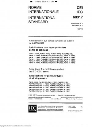 Spezifikationen für bestimmte Arten von Wickeldrähten; Teil 14: Runddraht aus Aluminium mit Polyvinylacetal-Lackierung, Klasse 105