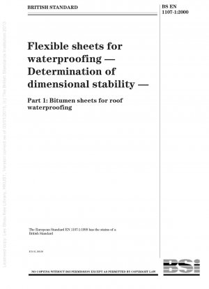 Flexible Bahnen zur Dachabdichtung – Bestimmung der Dimensionsstabilität – Bitumenbahnen zur Dachabdichtung