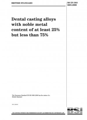 Dentalgusslegierungen mit einem Edelmetallgehalt von mindestens 25 %, jedoch weniger als 75 %