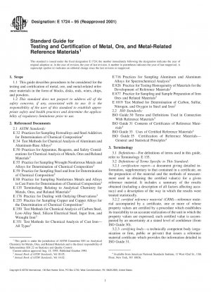 Standardhandbuch für die Prüfung und Zertifizierung von Metall und metallbezogenen Referenzmaterialien