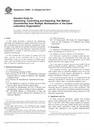 Standardhandbuch zur Optimierung, Kontrolle und Meldung von Testmethodenunsicherheiten an mehreren Arbeitsplätzen in derselben Labororganisation