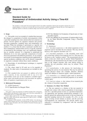 Standardleitfaden zur Bewertung der antimikrobiellen Aktivität mithilfe eines Time-Kill-Verfahrens
