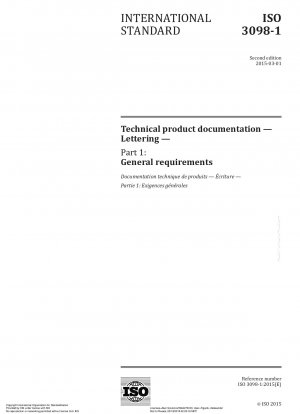 Technische Produktdokumentation – Beschriftung – Teil 1: Allgemeine Anforderungen