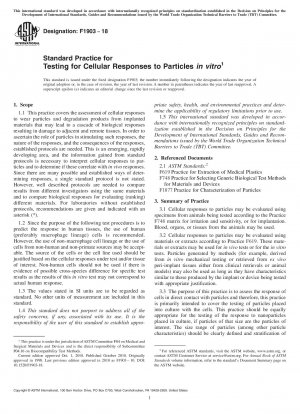 Standardpraxis zum Testen zellulärer Reaktionen auf Partikel in vitro