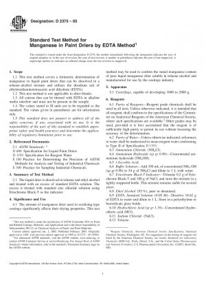 Standardtestmethode für Mangan in Farbtrocknern nach der EDTA-Methode