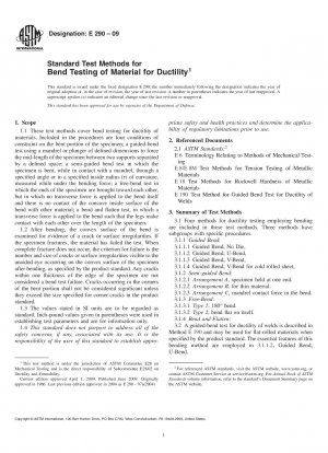 Standardtestmethoden für die Biegeprüfung von Materialien auf Duktilität