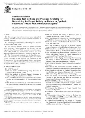 Standardhandbuch für Standardtestmethoden und -praktiken zur Bestimmung der antimykotischen Aktivität auf natürlichen oder synthetischen Substraten, die mit antimikrobiellen Wirkstoffen behandelt wurden
