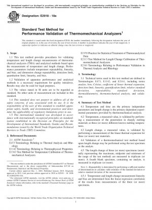Standardtestmethode zur Leistungsvalidierung thermomechanischer Analysatoren
