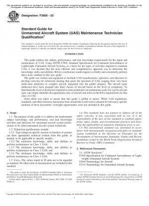 Standardhandbuch für die Qualifikation von Wartungstechnikern für unbemannte Flugzeugsysteme (UAS).