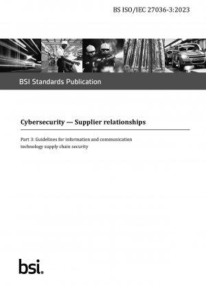 Internet-Sicherheit. Lieferantenbeziehungen Richtlinien für die Sicherheit der Lieferkette in der Informations- und Kommunikationstechnologie (British Standard)