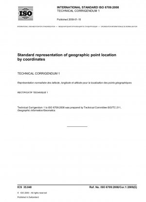 Standarddarstellung der geografischen Punktposition durch Koordinaten; Technische Berichtigung 1