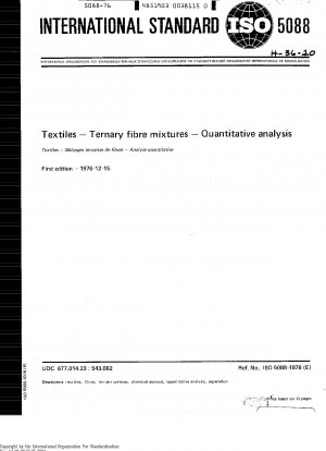 Textilien; Ternäre Fasermischungen; Quantitative Analyse