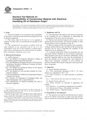 Standardtestmethoden für die Kompatibilität von Baumaterialien mit elektrischem Isolieröl aus Erdöl