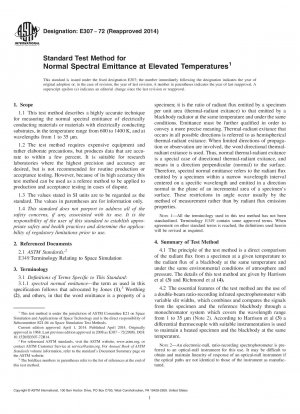 Standardtestmethode für normale spektrale Emission bei erhöhten Temperaturen