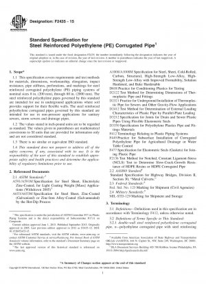 Standardspezifikation für Wellrohre aus stahlverstärktem Polyethylen (PE).