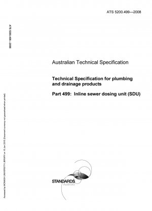 Technische Spezifikation für Sanitär- und Entwässerungsprodukte mit direkter Abwasserdosierung (SDU)