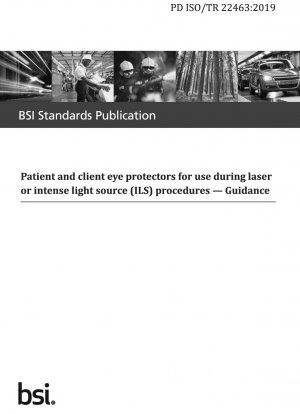Augenschutz für Patienten und Kunden zur Verwendung bei Laser- oder ILS-Eingriffen (Intensive Light Source). Orientierungshilfe