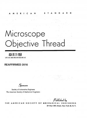 Mikroskop-Objektiv-Thread-Errata – Juli 1972