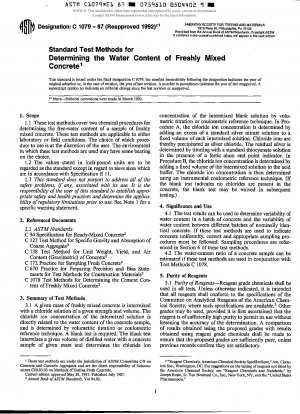 Prüfverfahren zur Bestimmung des Wassergehalts von Frischbeton (zurückgezogen 1998)