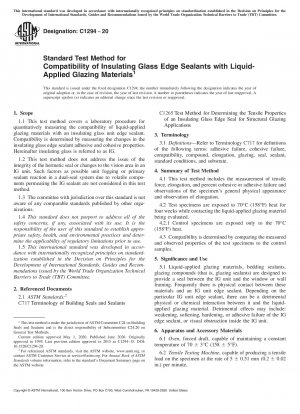 Standardtestverfahren für die Kompatibilität von Isolierglaskantenversiegelungen mit flüssig aufgetragenen Verglasungsmaterialien