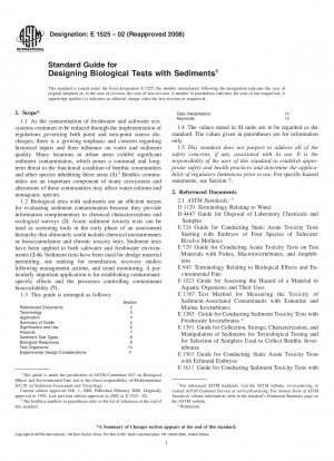 Standardhandbuch für die Gestaltung biologischer Tests mit Sedimenten