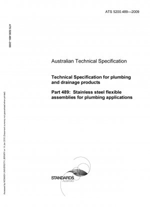 Technische Spezifikation für Sanitär- und Entwässerungsprodukte. Flexible Edelstahlkomponenten für Sanitäranwendungen