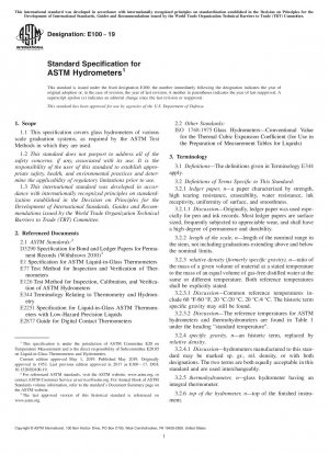 Standardspezifikation für ASTM-Hydrometer