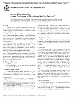 Standardprüfverfahren für die Schlagfestigkeit von bituminösen Dachsystemen