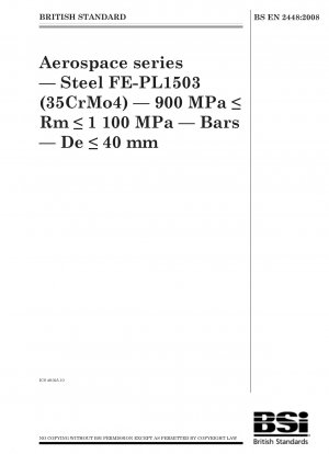 Luft- und Raumfahrtserie – Stahl FE-PL1503 (35CrMo4) – 900 MPa Rm 1100 MPa – Stangen – De 40 mm