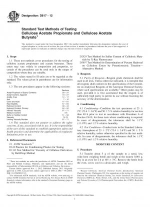 Standardtestmethoden zum Testen von Celluloseacetatpropionat und Celluloseacetatbutyrat