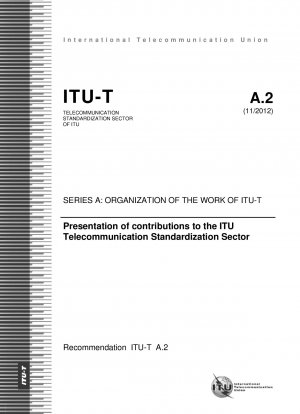 Präsentation der Beiträge zum ITU Telecommunication Standardization Sector (Study Group Assembly)