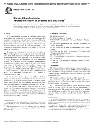 Standardspezifikation für die Flugzeuginteraktion von Systemen und Strukturen