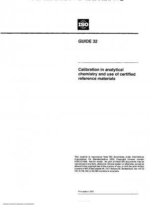 Kalibrierung in der analytischen Chemie und Verwendung zertifizierter Referenzmaterialien
