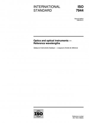 Optik und optische Instrumente – Referenzwellenlängen