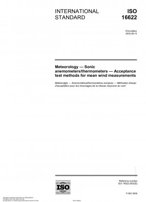 Meteorologie - Schallanemometer/-thermometer - Abnahmetestmethoden für Mittelwindmessungen