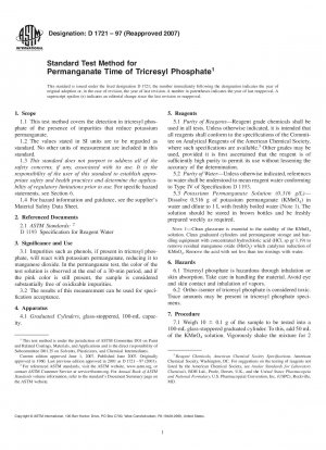 Standardtestmethode für die Permanganatzeit von Trikresylphosphat