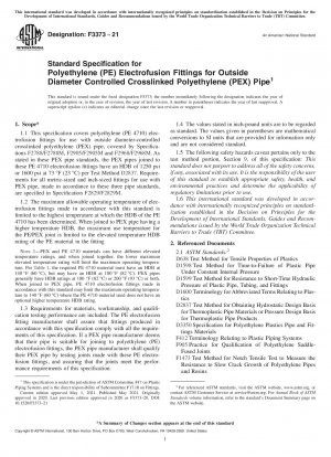 Standardspezifikation für Elektroschweißverbindungen aus Polyethylen (PE) für Rohre aus vernetztem Polyethylen (PEX) mit kontrolliertem Außendurchmesser