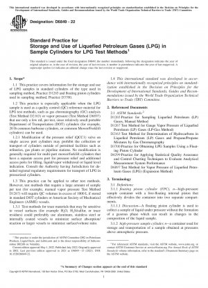 Standardpraxis für die Lagerung und Verwendung von Flüssiggasen (LPG) in Probenzylindern für LPG-Testmethoden