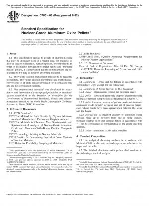Standardspezifikation für Aluminiumoxidpellets in Nuklearqualität