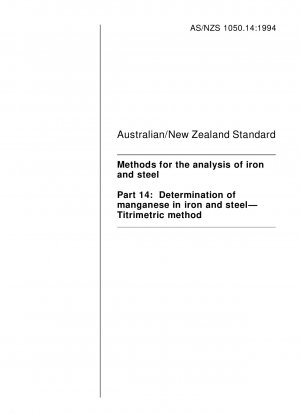 Methoden zur Analyse von Eisen und Stahl - Bestimmung von Mangan in Eisen und Stahl - Titrimetrische Methode