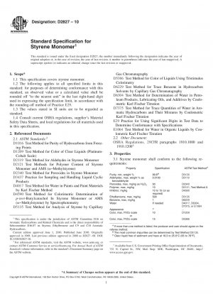 Standardspezifikation für Styrolmonomer