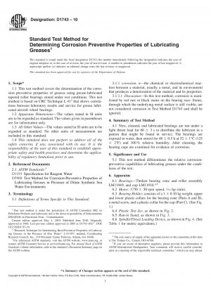 Standardtestverfahren zur Bestimmung der Korrosionsschutzeigenschaften von Schmierfetten