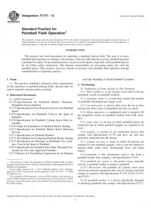 Standardpraxis für den Paintball-Feldbetrieb