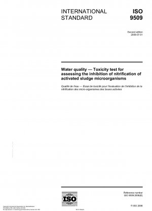 Wasserqualität; Methode zur Beurteilung der Hemmung der Nitrifikation von Belebtschlamm-Mikroorganismen durch Chemikalien und Abwässer