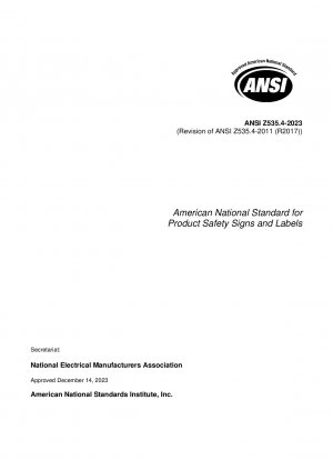 Amerikanischer nationaler Standard für Produktsicherheitsschilder und -etiketten