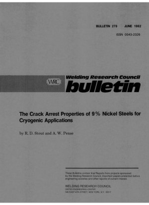 Die Risshemmeigenschaften von Stählen mit 9 % Nickel für kryogene Anwendungen