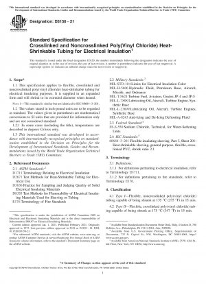 Standardspezifikation für vernetzte und unvernetzte Poly(vinylchlorid)-Wärmeschrumpfschläuche zur elektrischen Isolierung