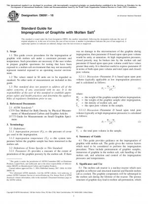 Standardhandbuch für die Imprägnierung von Graphit mit geschmolzenem Salz
