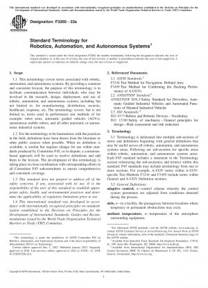 Standardterminologie für Robotik, Automatisierung und autonome Systeme