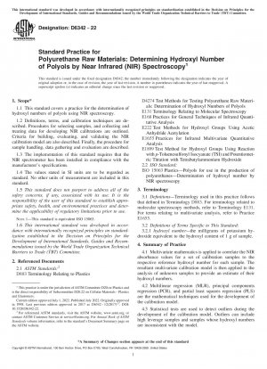 Standardpraxis für Polyurethan-Rohstoffe: Bestimmung der Hydroxylzahl von Polyolen mittels Nahinfrarotspektroskopie (NIR).